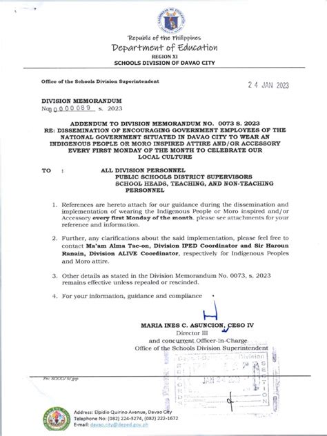 MAY 12, 2023 DM NO. 130 s. 2023 DISSEMINATION OF .